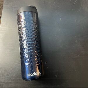 Dark Midnight Blue Hammered 16 Oz Travel Mug